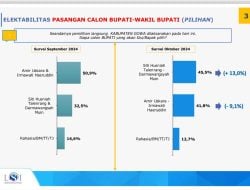 Beredar Survei Terbaru LSI di Pilkada Gowa: Hati Damai 45,5%, Aurama 41,8%