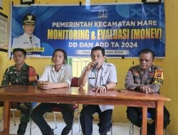 Laksanakan Monev, Camat Mare: Tahun Depan, Masyarakat Harus Dilibatkan Mengevaluasi Langsung