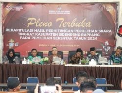 Rekapitulasi Pilkada Sidrap Selesai, SAR-Kanaah Raih 113.390 Suara