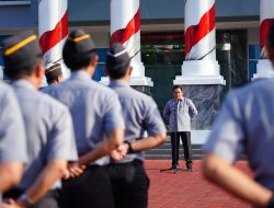 Akhiri Jabatannya di Kemenkumham Sulsel, Taufiqurrakhman Pimpin Apel Pagi