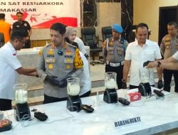 Polrestabes Makassar Musnahkan 1,4 Kilogram Sabu-Sabu