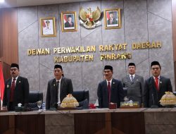 Pj Bupati Hadiri Rapat Paripurna DPRD Pengumuman Penetapan Bupati dan Wakil Bupati Pinrang Terpilih