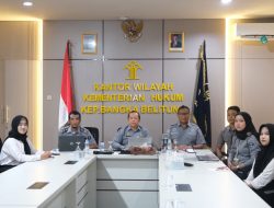 Kanwil Kemenkum Babel Ikuti Rakor Optimalisasi Layanan Pendaftaran Jaminan Fidusia