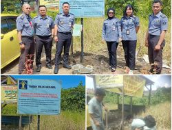 Pengamanan Aset Negara Melalui Pemasangan Papan Bicara Di Area Tanah Kanwil Kemenkum Sulsel