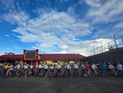 Brimob Polda Sulsel Jaga Kebugaran dan Tali Silaturahmi Lewat Gowes Bersama
