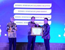 Kanwil Kemenkum Sulsel Raih Penghargaan Video Aransemen Mars KI Indonesia Terbaik