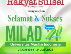 Harian Rakyat Sulsel Ucapkan Selamat Milad ke-71 untuk UMI, Tegaskan Komitmen Kemitraan